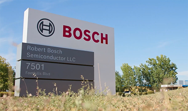 Bosch sign in front of Bosch building in Roseville